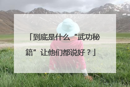 到底是什么“武功秘籍”让他们都说好？