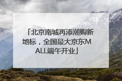 北京南城再添潮购新地标，全国最大京东MALL端午开业