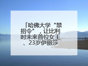 哈佛大学“禁招令”，让比利时未来首位女王、23岁伊丽莎白公主难毕业