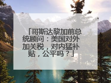 哥斯达黎加前总统顾问：美国对外加关税，对内猛补贴，公平吗？