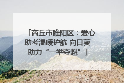 商丘市睢阳区：爱心助考温暖护航 向日葵助力“一举夺魁”