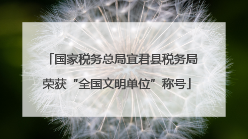 国家税务总局宜君县税务局荣获“全国文明单位”称号