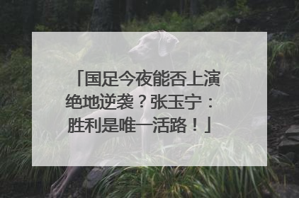 国足今夜能否上演绝地逆袭？张玉宁：胜利是唯一活路！