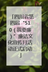 四川省第四届“510（我要廉）”廉洁文化宣传月活动正式启动