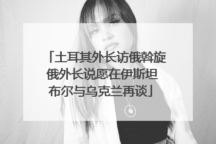 土耳其外长访俄斡旋 俄外长说愿在伊斯坦布尔与乌克兰再谈