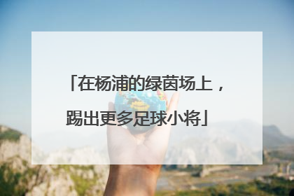 在杨浦的绿茵场上，踢出更多足球小将