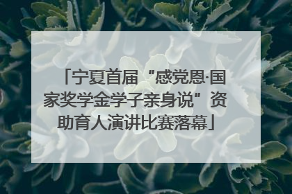 宁夏首届“感党恩·国家奖学金学子亲身说”资助育人演讲比赛落幕
