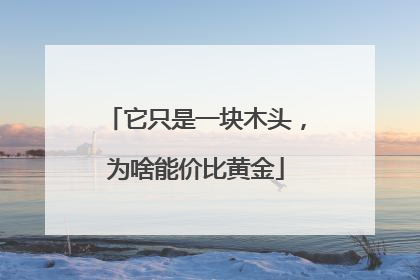 它只是一块木头，为啥能价比黄金