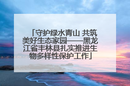 守护绿水青山 共筑美好生态家园——黑龙江省丰林县扎实推进生物多样性保护工作