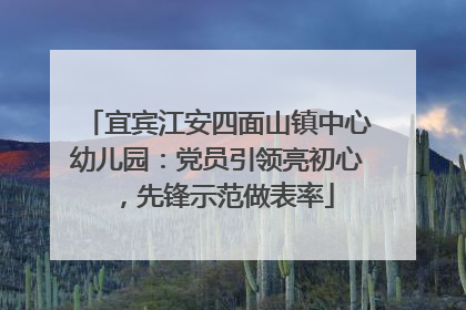 宜宾江安四面山镇中心幼儿园：党员引领亮初心，先锋示范做表率