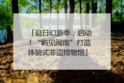 夏日幻游季，启动！“屿见闽南”打造体验式非遗博物馆