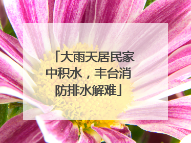 大雨天居民家中积水，丰台消防排水解难