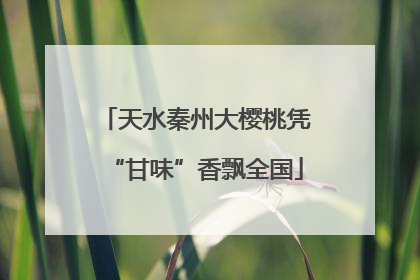 天水秦州大樱桃凭“甘味”香飘全国