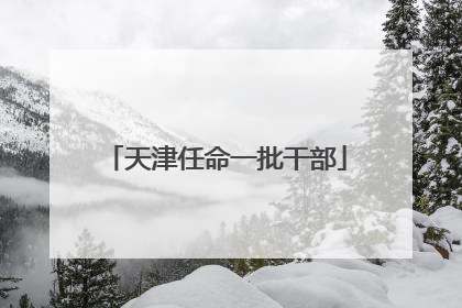天津任命一批干部