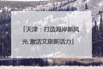 天津：打造海岸新风光 激活文旅新活力