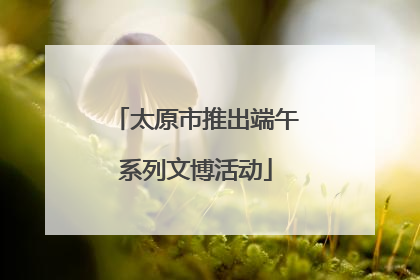太原市推出端午系列文博活动