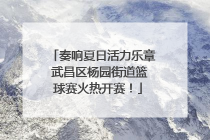 奏响夏日活力乐章 武昌区杨园街道篮球赛火热开赛！