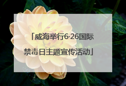 威海举行6·26国际禁毒日主题宣传活动