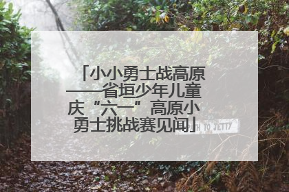 小小勇士战高原——省垣少年儿童庆“六一”高原小勇士挑战赛见闻