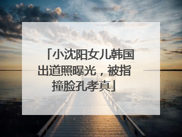 小沈阳女儿韩国出道照曝光，被指撞脸孔孝真
