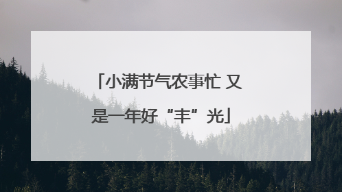 小满节气农事忙 又是一年好“丰”光