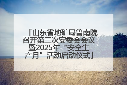 山东省地矿局鲁南院召开第三次安委会会议暨2025年“安全生产月”活动启动仪式