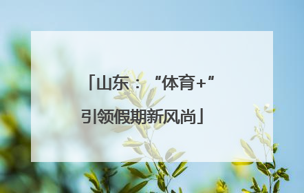 山东：“体育+”引领假期新风尚