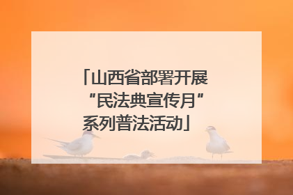 山西省部署开展“民法典宣传月”系列普法活动