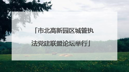 市北高新园区城管执法党建联盟论坛举行