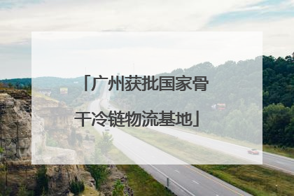 广州获批国家骨干冷链物流基地