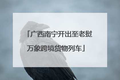 广西南宁开出至老挝万象跨境货物列车