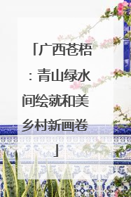 广西苍梧：青山绿水间绘就和美乡村新画卷