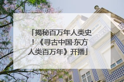 揭秘百万年人类史！《寻古中国·东方人类百万年》开播