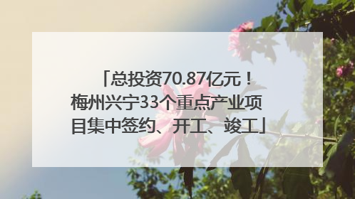 总投资70.87亿元！梅州兴宁33个重点产业项目集中签约、开工、竣工