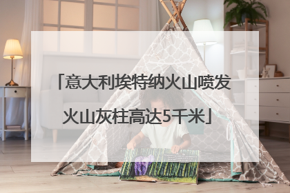 意大利埃特纳火山喷发 火山灰柱高达5千米