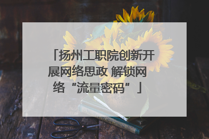 扬州工职院创新开展网络思政 解锁网络“流量密码”