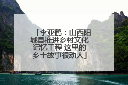 李亚鹤：山西阳城县推进乡村文化记忆工程 这里的乡土故事很动人