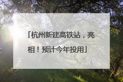杭州新建高铁站，亮相！预计今年投用