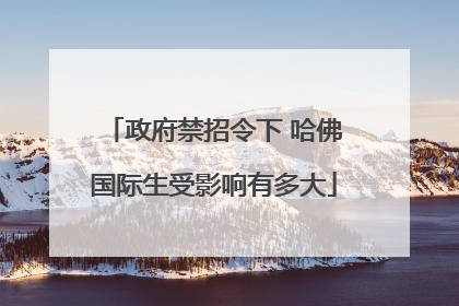 政府禁招令下 哈佛国际生受影响有多大