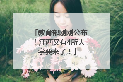 教育部刚刚公布！江西又有4所大学要来了！