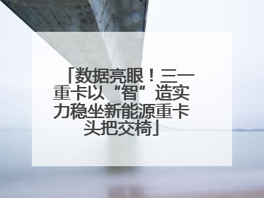数据亮眼！三一重卡以“智”造实力稳坐新能源重卡头把交椅