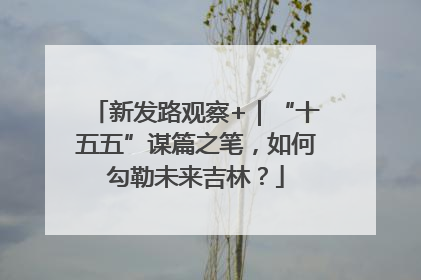新发路观察+｜“十五五”谋篇之笔，如何勾勒未来吉林？