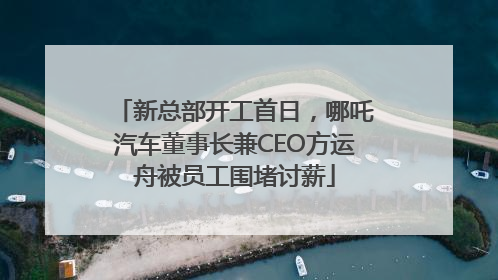 新总部开工首日，哪吒汽车董事长兼CEO方运舟被员工围堵讨薪