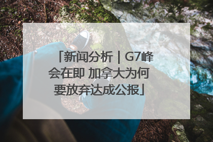 新闻分析｜G7峰会在即 加拿大为何要放弃达成公报
