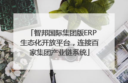 智邦国际集团版ERP生态化开放平台，连接百家集团产业链系统