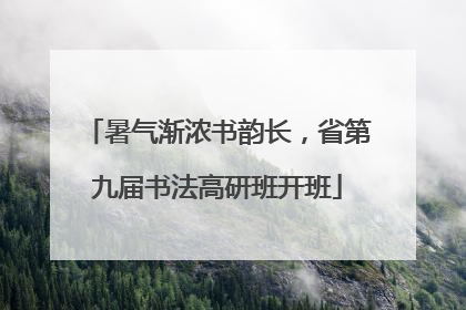 暑气渐浓书韵长，省第九届书法高研班开班