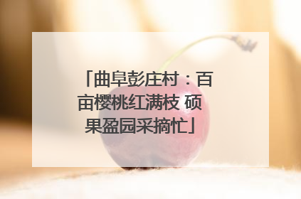 曲阜彭庄村：百亩樱桃红满枝 硕果盈园采摘忙