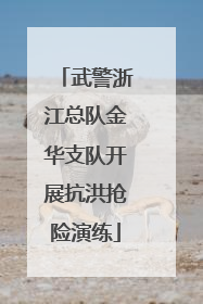 武警浙江总队金华支队开展抗洪抢险演练