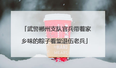 武警郴州支队官兵带着家乡味的粽子看望退伍老兵