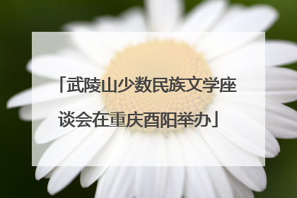 武陵山少数民族文学座谈会在重庆酉阳举办